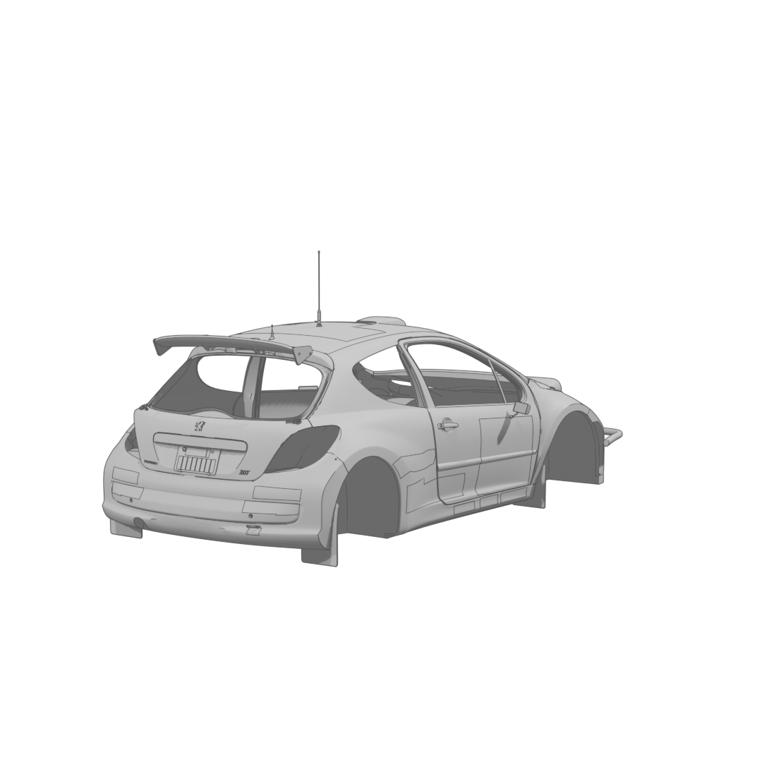 207 Super 2000 Body Rear