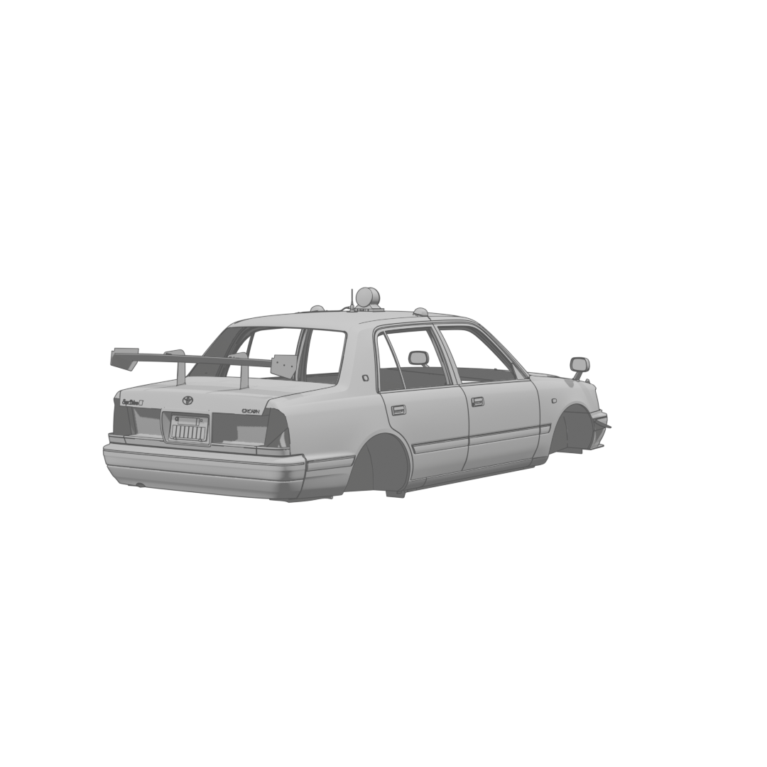Crown Taxi Body Rear
